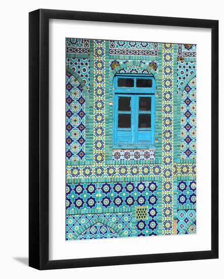 Tiling Around Blue Window, Shrine of Hazrat Ali, Mazar-I-Sharif, Balkh, Afghanistan, Asia-Jane Sweeney-Framed Photographic Print