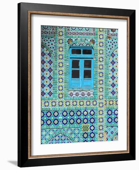 Tiling Around Blue Window, Shrine of Hazrat Ali, Mazar-I-Sharif, Balkh, Afghanistan, Asia-Jane Sweeney-Framed Photographic Print