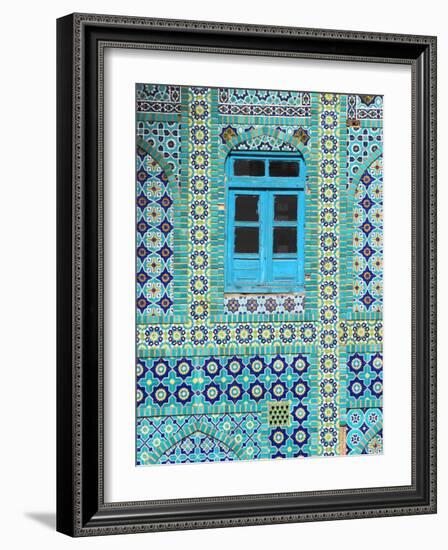 Tiling Around Blue Window, Shrine of Hazrat Ali, Mazar-I-Sharif, Balkh, Afghanistan, Asia-Jane Sweeney-Framed Photographic Print