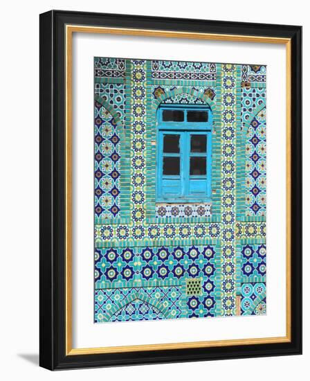 Tiling Around Blue Window, Shrine of Hazrat Ali, Mazar-I-Sharif, Balkh, Afghanistan, Asia-Jane Sweeney-Framed Photographic Print