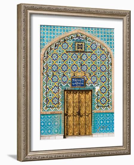 Tiling Around Door, Shrine of Hazrat Ali, Mazar-I-Sharif, Afghanistan-Jane Sweeney-Framed Photographic Print