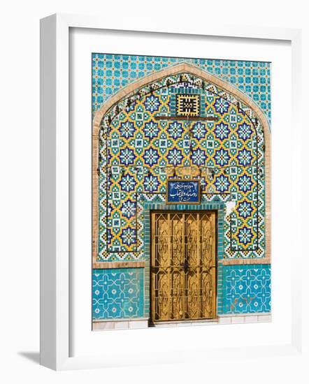 Tiling Around Door, Shrine of Hazrat Ali, Mazar-I-Sharif, Afghanistan-Jane Sweeney-Framed Photographic Print