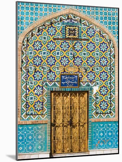 Tiling Around Door, Shrine of Hazrat Ali, Mazar-I-Sharif, Afghanistan-Jane Sweeney-Mounted Photographic Print