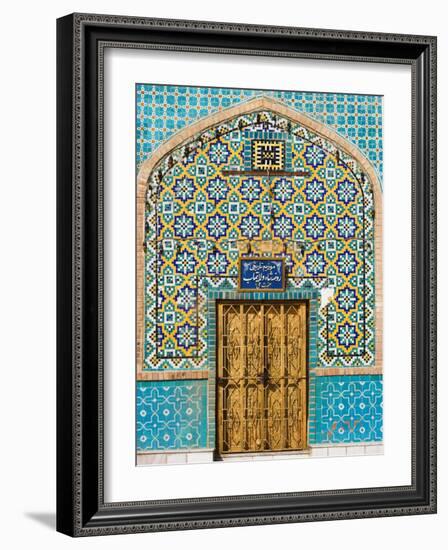 Tiling Around Door, Shrine of Hazrat Ali, Mazar-I-Sharif, Afghanistan-Jane Sweeney-Framed Photographic Print