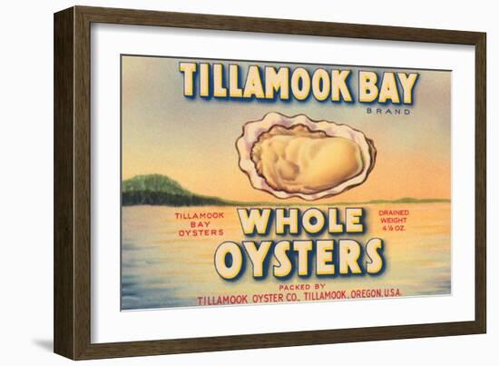 Tillamook Bay Whole Oysters-null-Framed Art Print