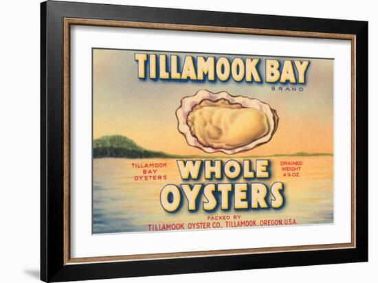 Tillamook Bay Whole Oysters-null-Framed Art Print