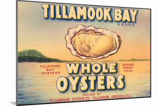 Tillamook Bay Whole Oysters-null-Mounted Art Print