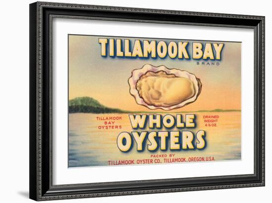 Tillamook Bay Whole Oysters-null-Framed Art Print