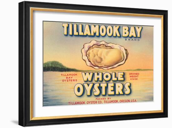 Tillamook Bay Whole Oysters-null-Framed Art Print