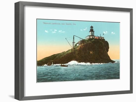 Tillamook Lighthouse, Seaside, Oregon-null-Framed Art Print