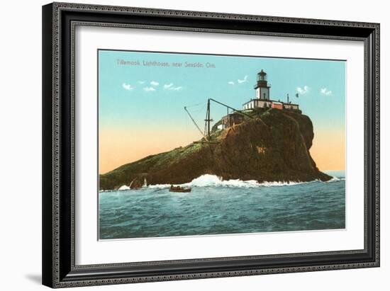 Tillamook Lighthouse, Seaside, Oregon-null-Framed Art Print