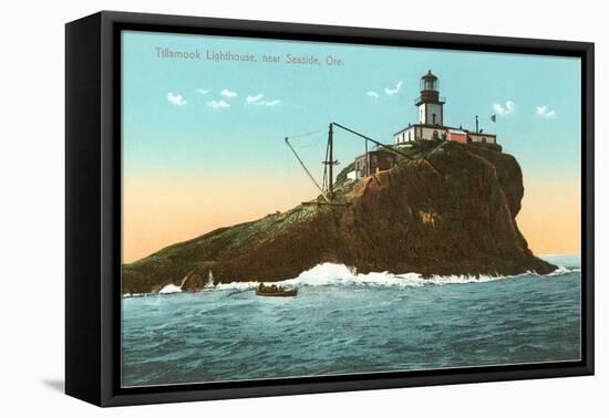 Tillamook Lighthouse, Seaside, Oregon-null-Framed Stretched Canvas