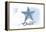Tillamook, Oregon - Starfish - Blue - Coastal Icon-Lantern Press-Framed Stretched Canvas
