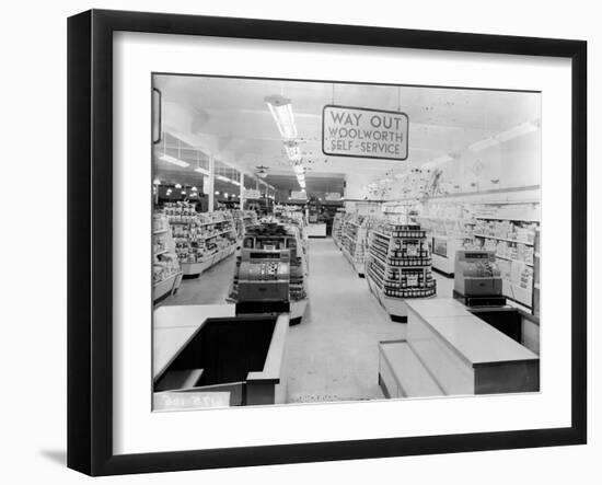 Tills, Woolworths Store, 1956 (B/W Photo)-English Photographer-Framed Giclee Print