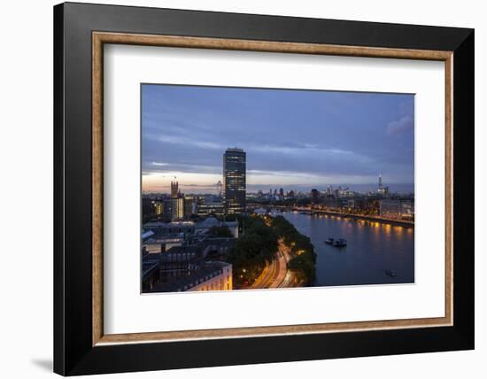 Tilt Shift Lens Effect Image of the River Thames from the Top of Riverwalk House, London, England-Alex Treadway-Framed Photographic Print