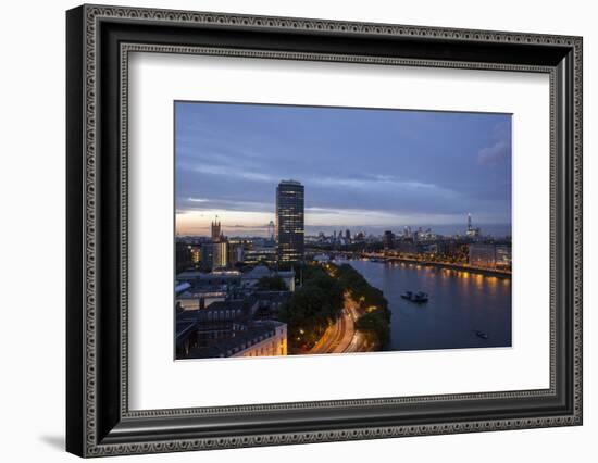 Tilt Shift Lens Effect Image of the River Thames from the Top of Riverwalk House, London, England-Alex Treadway-Framed Photographic Print