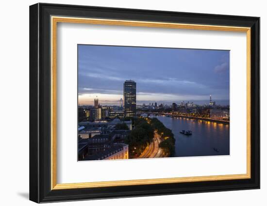 Tilt Shift Lens Effect Image of the River Thames from the Top of Riverwalk House, London, England-Alex Treadway-Framed Photographic Print