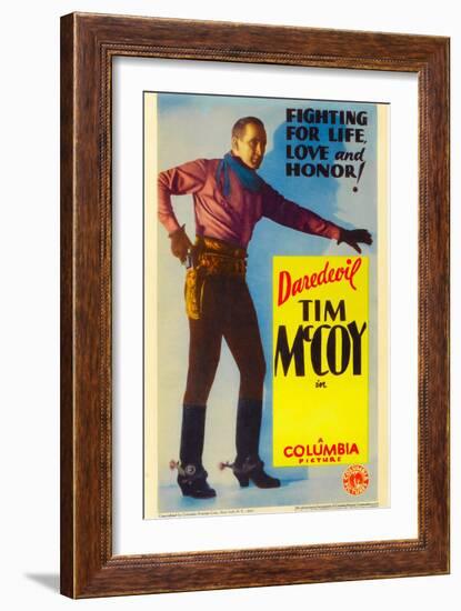 Tim Mccoy on Stock Midget Window Card, 1932-null-Framed Art Print