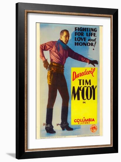 Tim Mccoy on Stock Midget Window Card, 1932-null-Framed Art Print