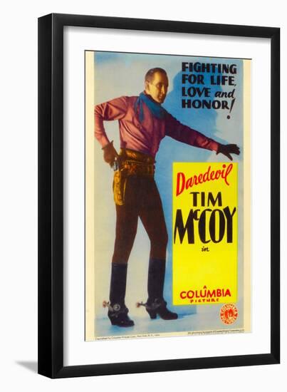 Tim Mccoy on Stock Midget Window Card, 1932-null-Framed Art Print