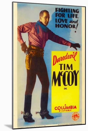 Tim Mccoy on Stock Midget Window Card, 1932-null-Mounted Art Print