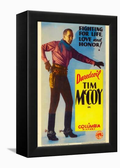 Tim Mccoy on Stock Midget Window Card, 1932-null-Framed Stretched Canvas