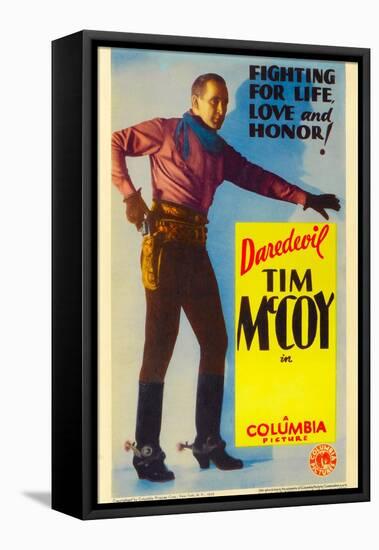 Tim Mccoy on Stock Midget Window Card, 1932-null-Framed Stretched Canvas