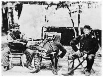Union Officers before the Fall of Petersburg, American Civil War, 1864-Tim O'Sullivan-Framed Premier Image Canvas