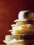 A Pile of Pieces of Different Cheeses-Tim Thiel-Framed Premier Image Canvas