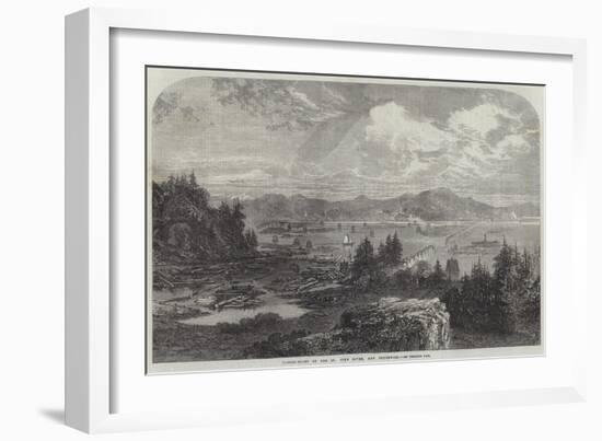 Timber-Booms on the St John River, New Brunswick-null-Framed Giclee Print