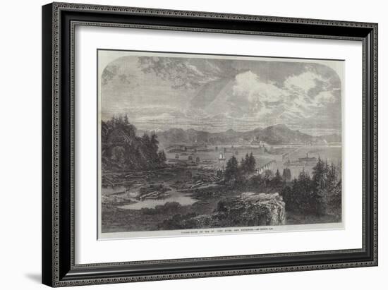 Timber-Booms on the St John River, New Brunswick-null-Framed Giclee Print