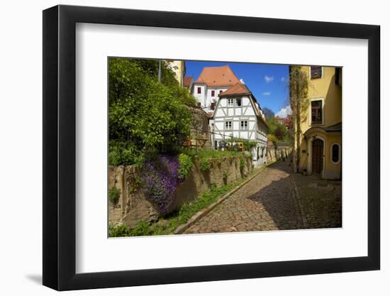 Timber-Frame at the 'Freiheit' in the Old Town of Mei§en-Uwe Steffens-Framed Photographic Print