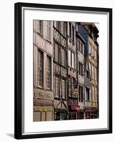 Timber-Framed Houses and Shops in the Restored City Centre, Rouen, Haute Normandie, France-Pearl Bucknall-Framed Photographic Print