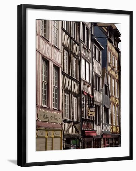 Timber-Framed Houses and Shops in the Restored City Centre, Rouen, Haute Normandie, France-Pearl Bucknall-Framed Photographic Print