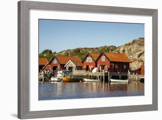 Timber Houses, Grebbestad, Bohuslan Region, West Coast, Sweden, Scandinavia, Europe-Yadid Levy-Framed Photographic Print
