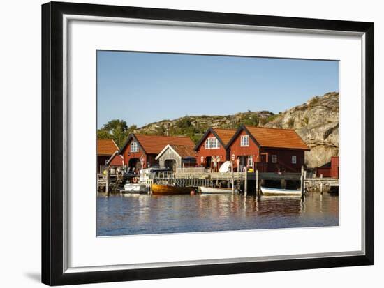 Timber Houses, Grebbestad, Bohuslan Region, West Coast, Sweden, Scandinavia, Europe-Yadid Levy-Framed Photographic Print