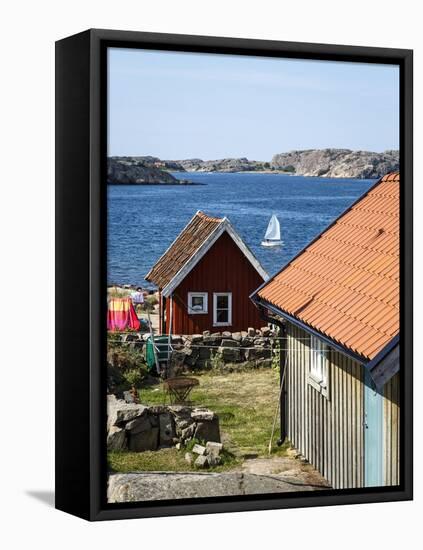 Timber Houses in Fjallbacka, Bohuslan Region, West Coast, Sweden, Scandinavia, Europe-Yadid Levy-Framed Premier Image Canvas