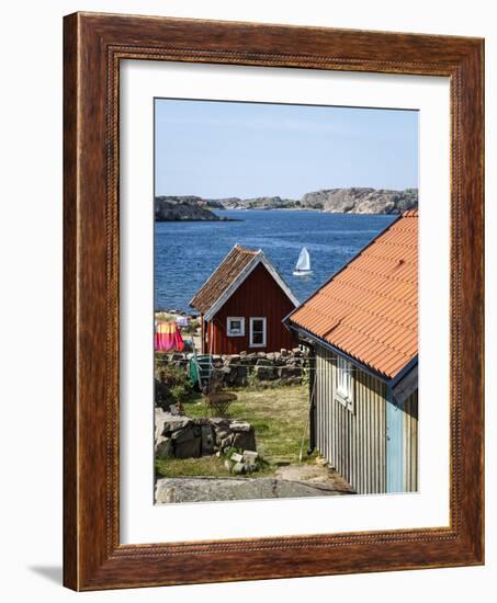 Timber Houses in Fjallbacka, Bohuslan Region, West Coast, Sweden, Scandinavia, Europe-Yadid Levy-Framed Photographic Print