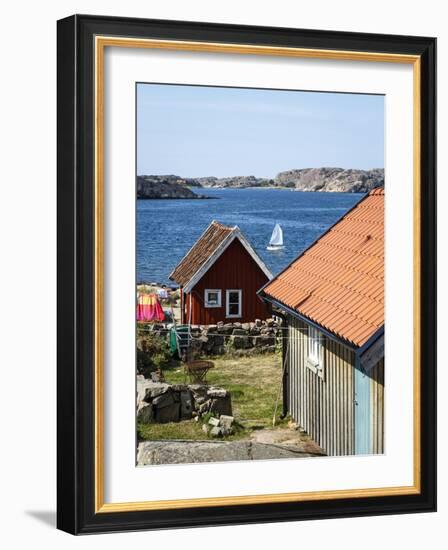 Timber Houses in Fjallbacka, Bohuslan Region, West Coast, Sweden, Scandinavia, Europe-Yadid Levy-Framed Photographic Print