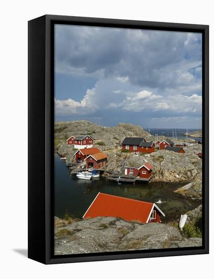 Timber Houses, Vaderoarna (The Weather Islands) Archipelago, Bohuslan Region, West Coast, Sweden-Yadid Levy-Framed Premier Image Canvas