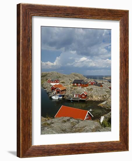 Timber Houses, Vaderoarna (The Weather Islands) Archipelago, Bohuslan Region, West Coast, Sweden-Yadid Levy-Framed Photographic Print