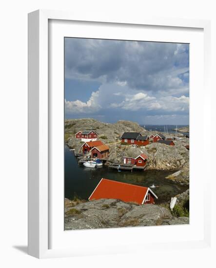 Timber Houses, Vaderoarna (The Weather Islands) Archipelago, Bohuslan Region, West Coast, Sweden-Yadid Levy-Framed Photographic Print