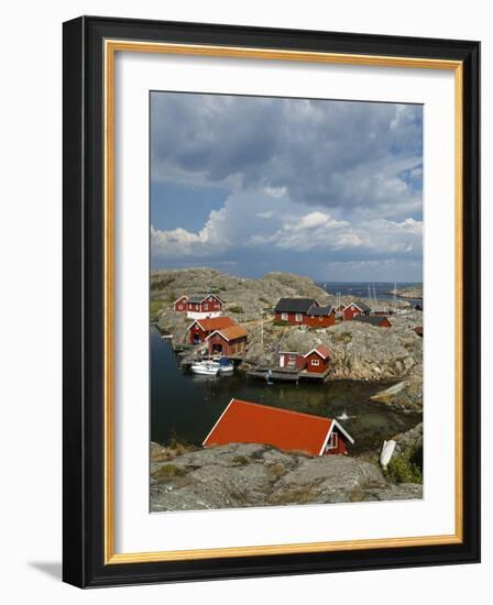 Timber Houses, Vaderoarna (The Weather Islands) Archipelago, Bohuslan Region, West Coast, Sweden-Yadid Levy-Framed Photographic Print