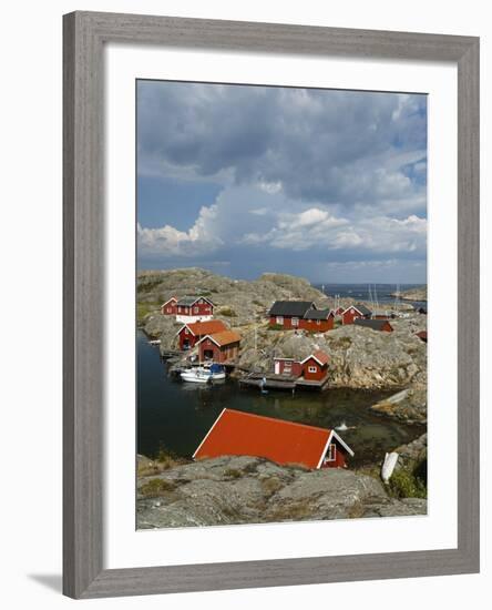 Timber Houses, Vaderoarna (The Weather Islands) Archipelago, Bohuslan Region, West Coast, Sweden-Yadid Levy-Framed Photographic Print