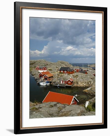 Timber Houses, Vaderoarna (The Weather Islands) Archipelago, Bohuslan Region, West Coast, Sweden-Yadid Levy-Framed Photographic Print