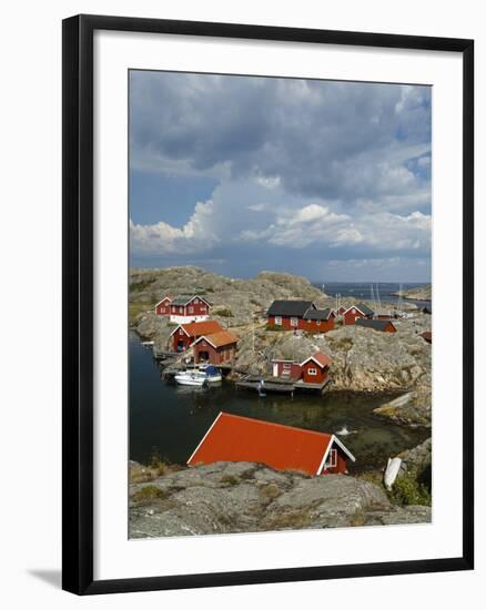 Timber Houses, Vaderoarna (The Weather Islands) Archipelago, Bohuslan Region, West Coast, Sweden-Yadid Levy-Framed Photographic Print