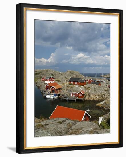 Timber Houses, Vaderoarna (The Weather Islands) Archipelago, Bohuslan Region, West Coast, Sweden-Yadid Levy-Framed Photographic Print