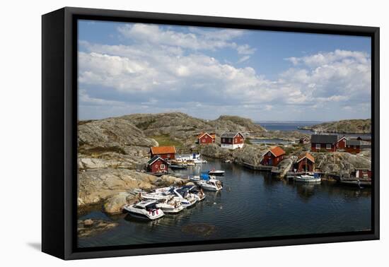 Timber Houses, Vaderoarna (The Weather Islands) Archipelago, Bohuslan Region, West Coast, Sweden-Yadid Levy-Framed Premier Image Canvas