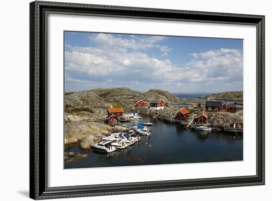 Timber Houses, Vaderoarna (The Weather Islands) Archipelago, Bohuslan Region, West Coast, Sweden-Yadid Levy-Framed Photographic Print