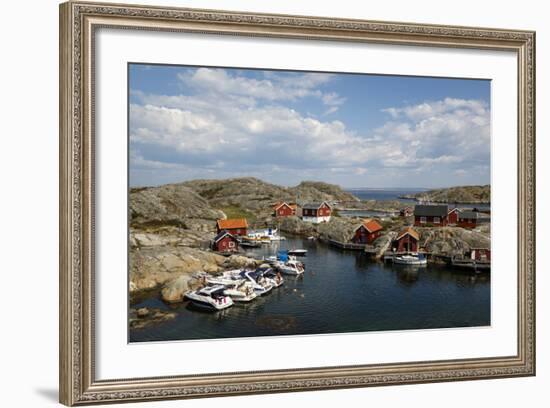 Timber Houses, Vaderoarna (The Weather Islands) Archipelago, Bohuslan Region, West Coast, Sweden-Yadid Levy-Framed Photographic Print